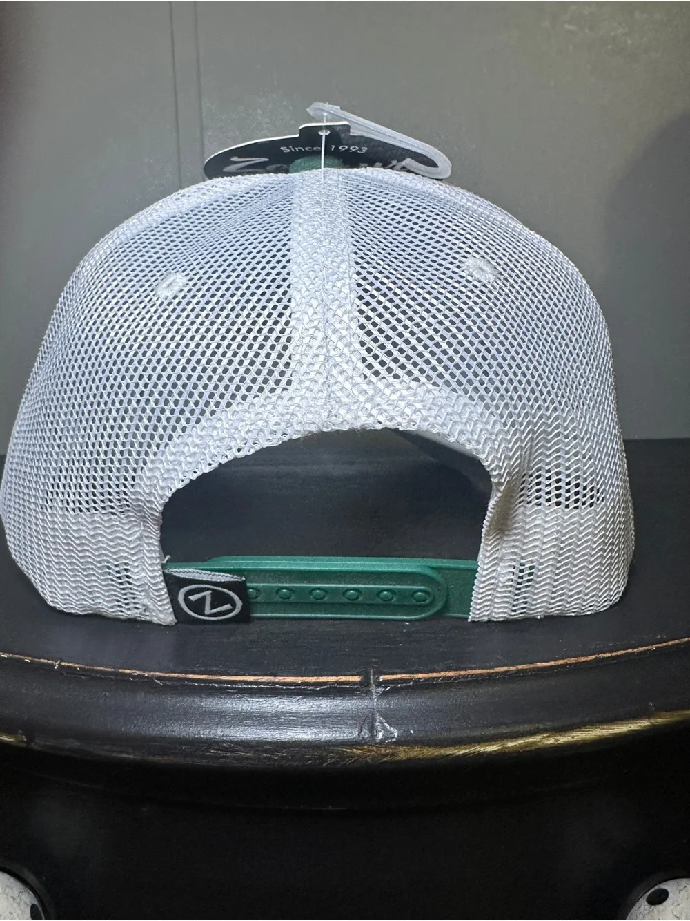 Zephyr UAB Blazer Adjustable Snapback Green White Hat with Dragon Logo